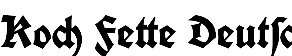 Koch Fette Deutsche Schrift Yazı tipi ücretsiz indir